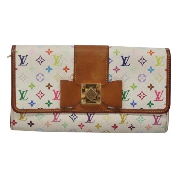 LOUIS VUITTON Multicolor Portefeuille Sara Nu Wallet White - Picture 1 of 16